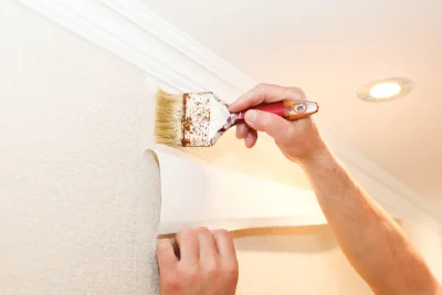 Pose de papier peint à la Motte-d'Aveillans — revêtements muraux et toiles de verre